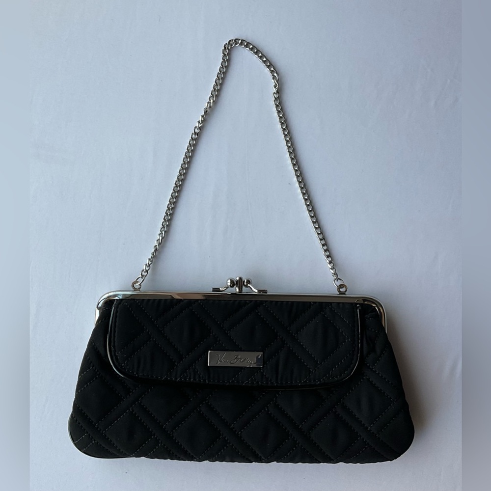 Vera Bradley Black Quilted Chain Strap Purse Shoulder Crossbody